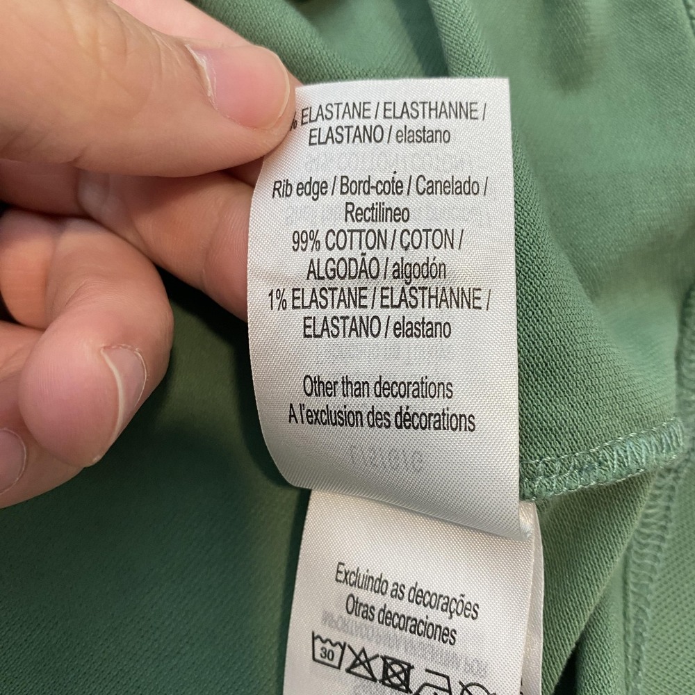 Lacoste Polo Shirt Mens Large Green Regular Fit Cotton Short Sleeve Croc Logo - Picture 6 of 10